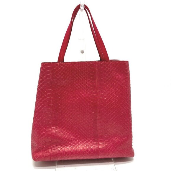 PRADA Logo Plate Side logo Bag Tote Bag Leather pink - Picture 1 of 11